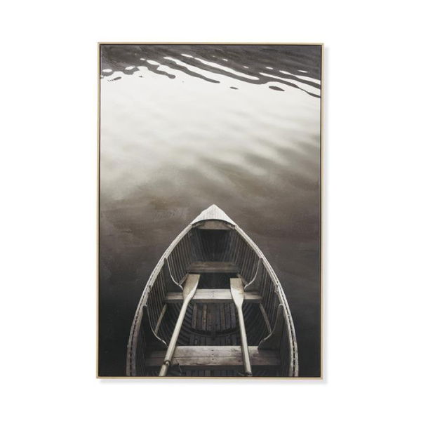 Adairs Black Harbour Rowboat Canvas Wall Art