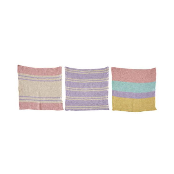 Adairs Pink Harper Pastels Bamboo Cotton Dishcloth Pack of 3