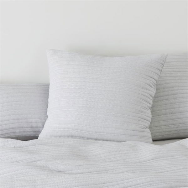 Adairs Grey European Each Hayman Soft Grey Quilted Pillowcases