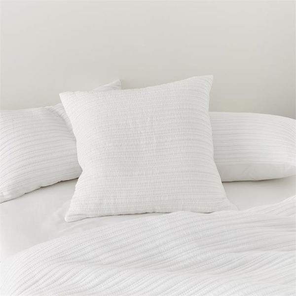 Adairs White European Pillowcase Each Hayman Quilted