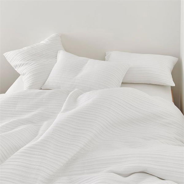 Adairs White Single Hayman White Quilted Quilt Cover Set