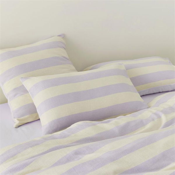 Adairs Purple Henna Stripe Butter European Pillowcase Each