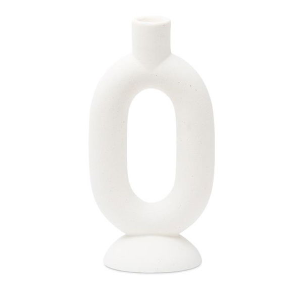 Adairs White Candle Holder Hydra White Oval Candle