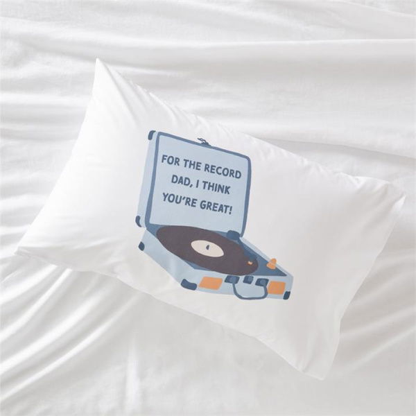 Adairs I Think You're Great Text Pillowcase - White (White Standard Pillowcase Each)