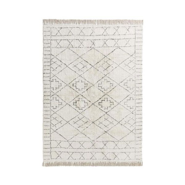 Adairs White 200x300cm Iowa Black & Natural Rug