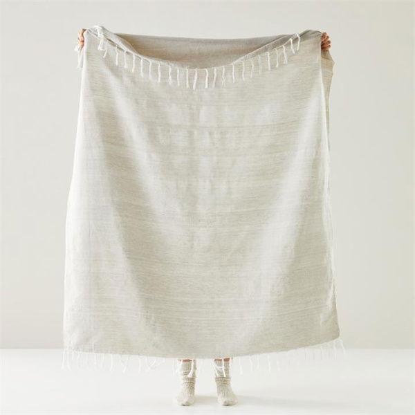 Adairs Iris Natural Linen & Cotton Throw (Natural Throw)