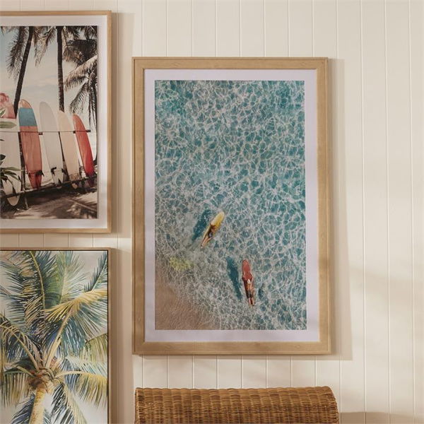 Adairs Blue Wall Art Island Surfs Up Wall Art Blue