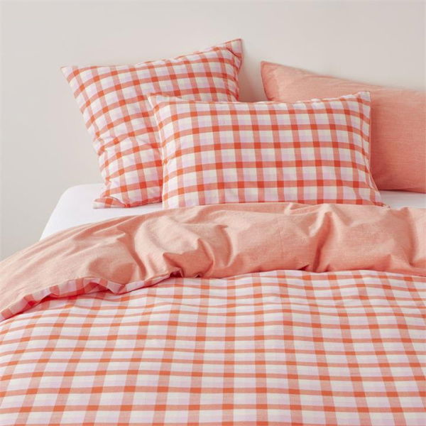 Adairs Orange Double Issy Hibiscus Quilt Cover Set Orange