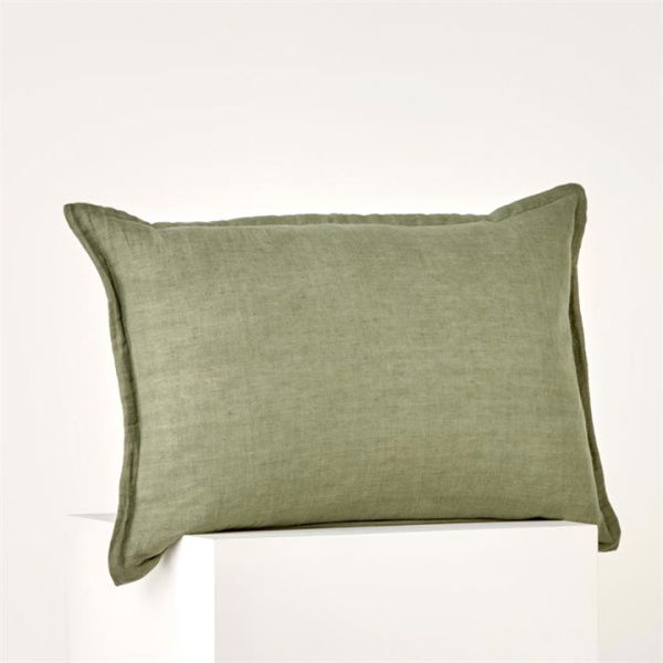 Adairs Green Jamie Linen Forest Long Cushion