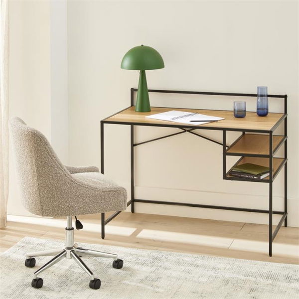 Adairs Natural Jasper Black & Oak Desk