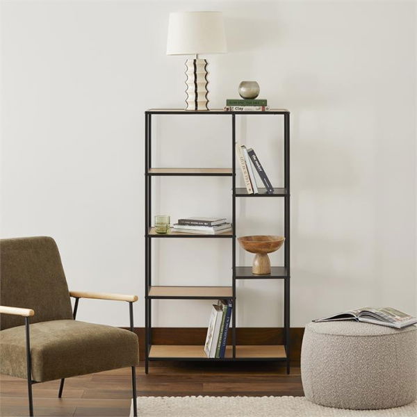 Adairs Natural Jasper Black & Oak Shelving Collection Shelf