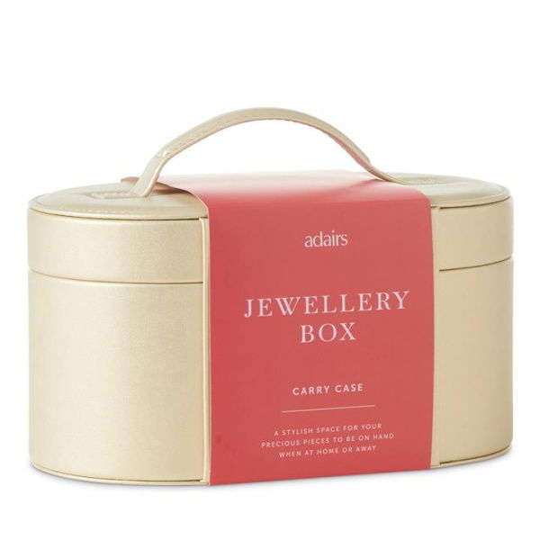 Adairs Yellow Juliet Gold Large Jewellery Box