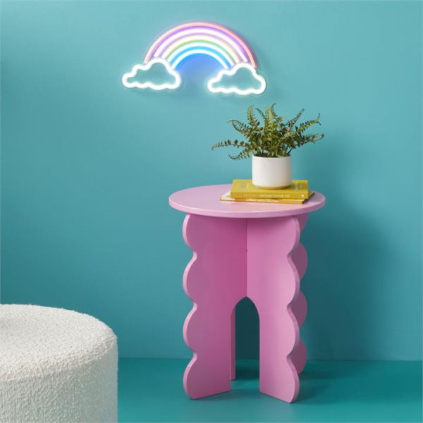 Adairs Kids Airlie Pink Side Table (Pink Side Table)