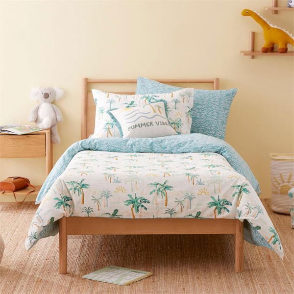 Adairs Natural Double Kids Aloha Summer Vibes Quilt Cover Set