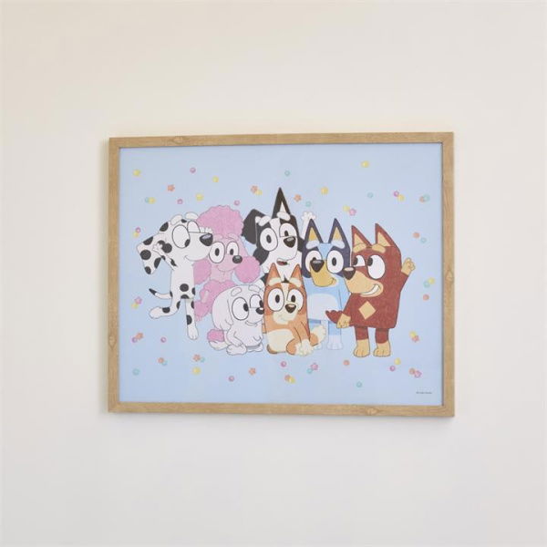 Adairs Kids BBC Bluey & Friends Wall Art - Blue (Blue Wall Art)