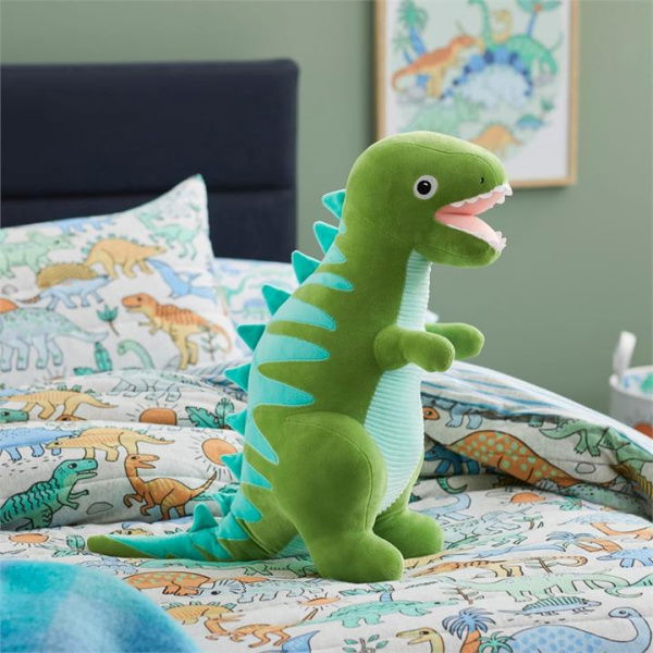 Adairs Kids Big Dino Dean Snuggle Animal - Green (Green Toy)