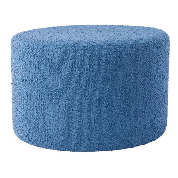 Adairs Blue Ottoman Kids Blake Boucle Blue Ottoman