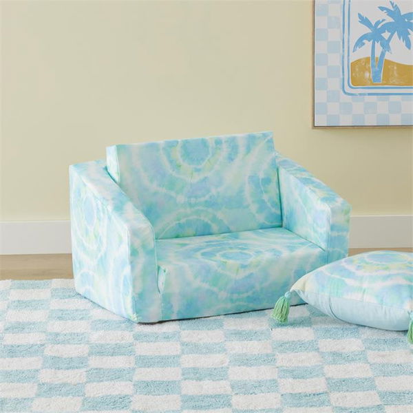 Adairs Blue Flip Out Sofa Kids Blue Tie Dye Flip Out Sofa