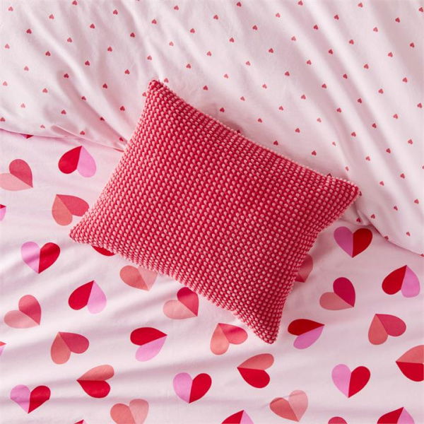 Adairs Pink Cushion Kids Bobble & Red Kids