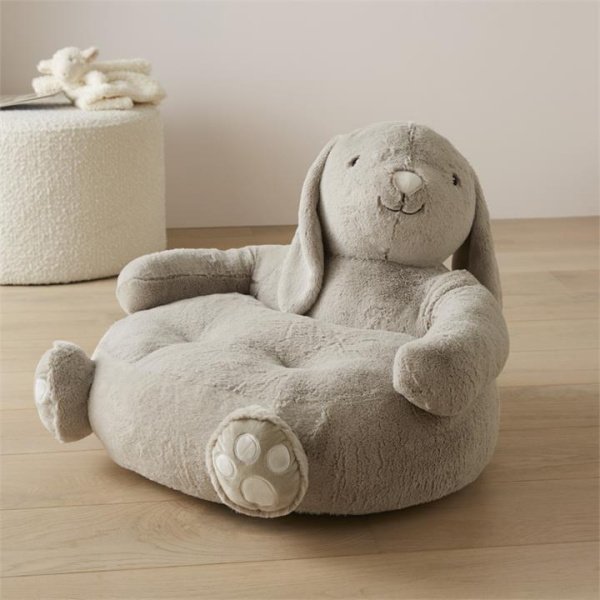 Adairs Kids Bowie Bunny Cuddle Chair - Grey (Grey Chair)