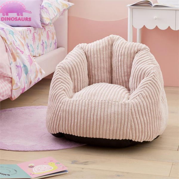 Adairs Kids Cody Pink Cord Chair (Pink Chair)