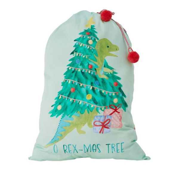 Adairs Green Kids Dino Carols Christmas Santa Sack