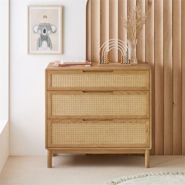 Adairs Natural Kids Eden Rattan Chest of Drawers
