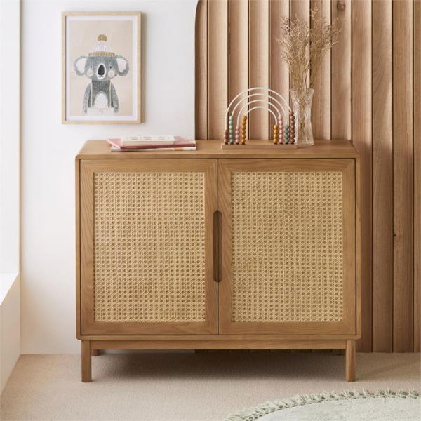 Adairs Natural Sideboard Kids Eden Rattan Natural Sideboard