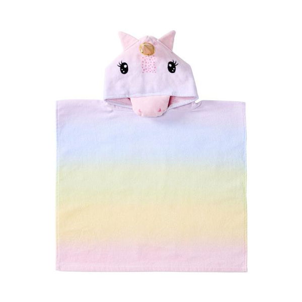 Adairs Pink Hooded Towel Kids Ella Unicorn Hooded Beach Towel Pink