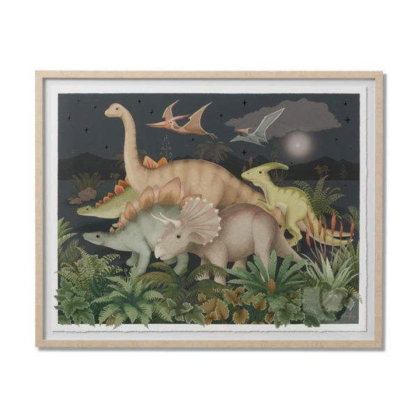 Adairs Kids Fleur Harris Prehistorica Wall Art - Green (Green Wall Art)