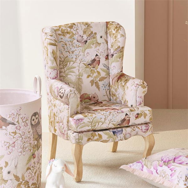 Adairs Pink Chair Kids Fleur Harris Woodlands Mini Armchair