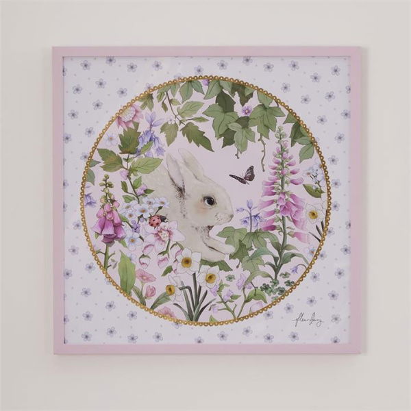 Adairs Kids Fleur Harris Woodlands Springtime Wall Art - Pink (Pink Wall Art)