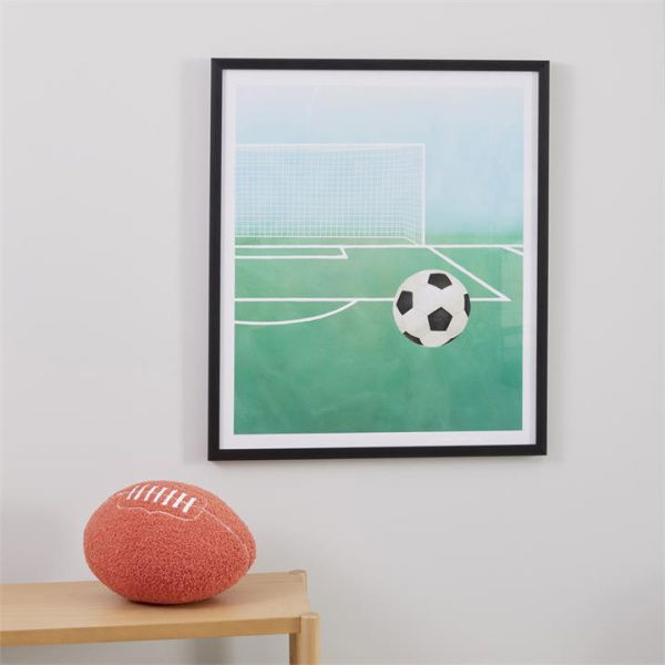 Adairs Kids Game Day Soccer Wall Art - Green (Green Wall Art)