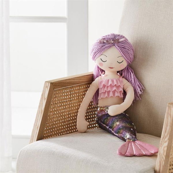 Adairs Kids Glitzy Mermaid Multi Snuggle Friend - Pink (Pink Toy)