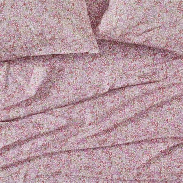 Adairs Pink Kids Heirloom Juliet Floral Multi Sheet Set Cot