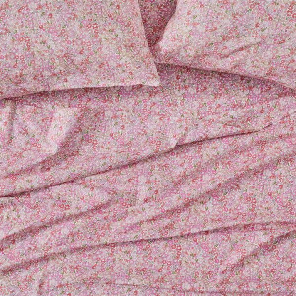 Adairs Pink Kids Heirloom Juliet Floral Multi Double Sheet Set