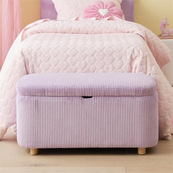 Adairs Kids Kai Lilac Cord Blanket Box - Purple (Purple Blanket Box)