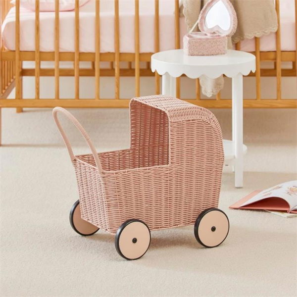 Adairs Kids Katie's Doll Play Pram - Pink (Pink Toy)