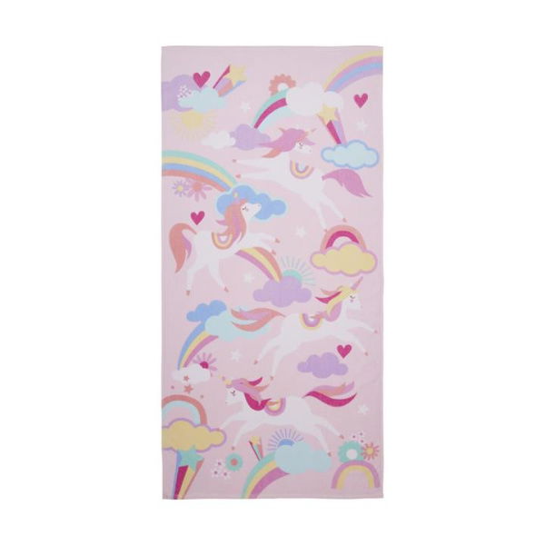 Adairs Pink Beach Towel Kids Kids Beach Unicorn Dreams Printed Towel