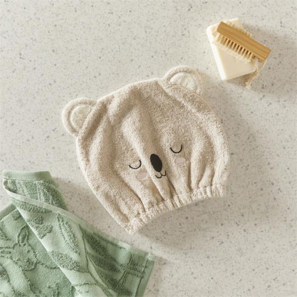 Adairs Grey Kids Kids Koala Hair Towel