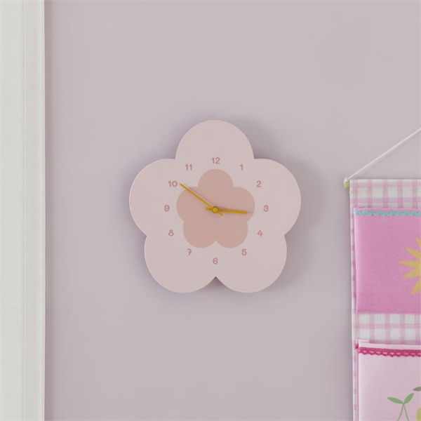 Adairs Pink Daisy Kids Wall Clock