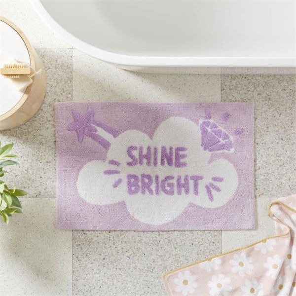 Adairs Pink Bath Mat Kids Kids Shine Bright Bath Mat Pink