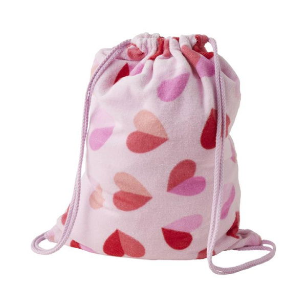 Adairs Pink Beach Bag Kids Kids Sweet Hearts Terry Beach