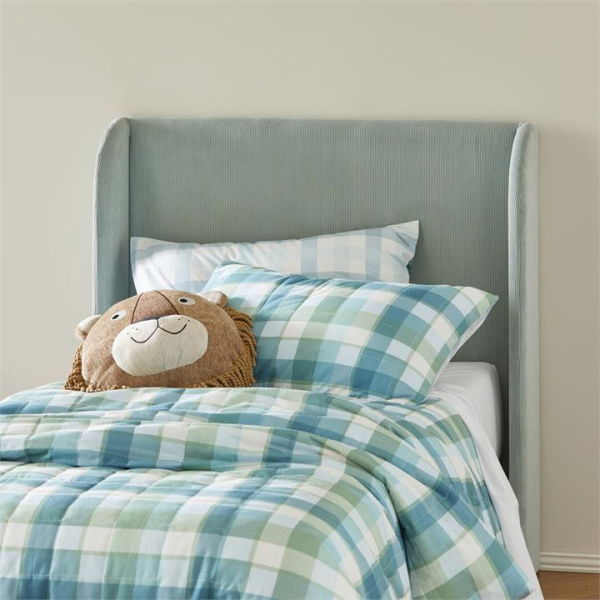 Adairs Blue King Single Kids Kobe Seafoam Cord Bedhead Blue