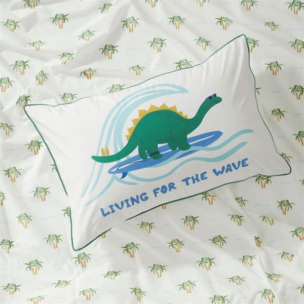 Adairs Pillowcase Kids Living For The Wave Kids Text