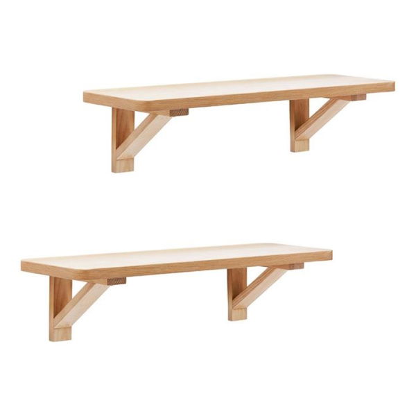 Adairs Kids Mark Tuckey Wall Shelf Natural (Natural Shelf)