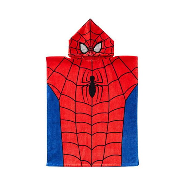 Adairs Red Hooded Towel Kids Marvel Spiderman Hooded Towel Red