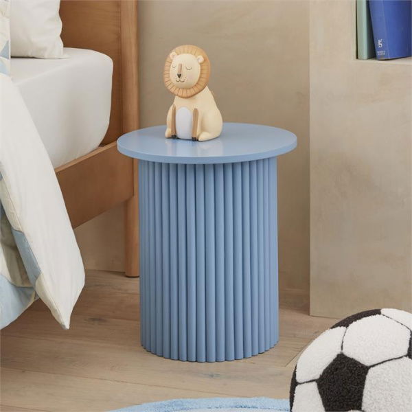 Adairs Kids Murphy Blue Round Side Table (Blue Side Table)