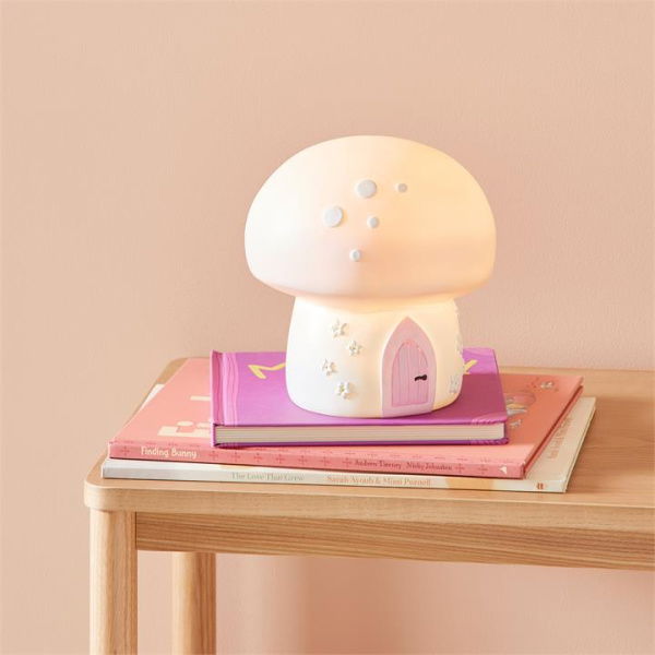 Adairs Pink Kids Night Light Collection Mushroom