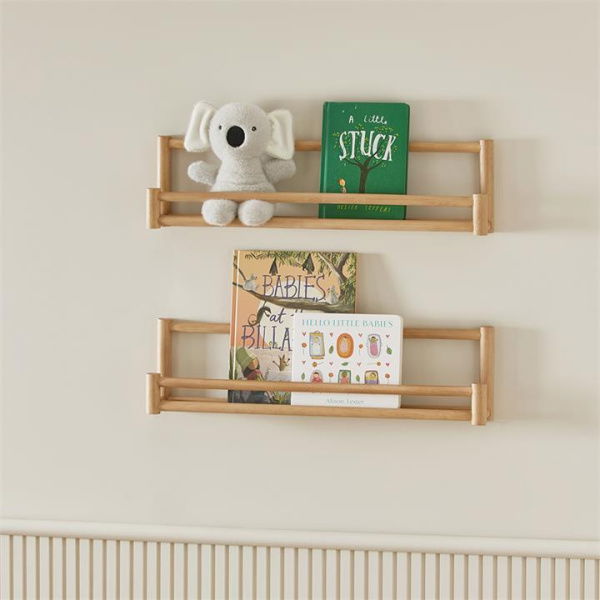 Adairs Kids Noah Natural Book Shelf Pack of 2 (Natural 2 Pack)